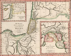 Les lieux mentionnés dans les cinq livres de Moïse - John Melish